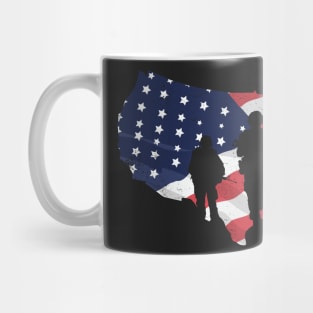 Patriotic Soldier American Flag Design Mug